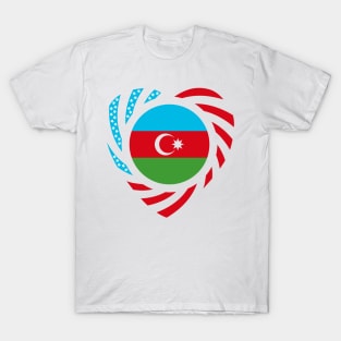 Azerbaijani Multinational Patriot Flag Series (Heart) T-Shirt